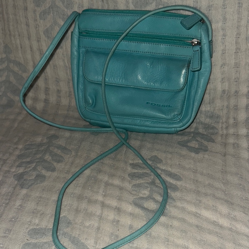 Fossil Aqua Crossbody Bag